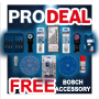 Bosch 2608551102 3 Piece 1/2 Drive PVC Sleeved Hexagon Impact Socket Set + Case