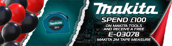 Makita Tier 1 - Spend £100 FREE 2m Tape Measure