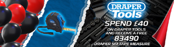 Draper Tools - Spend £40 Get A Free 5m Tape