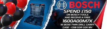 Bosch Tools - Spend £150 Get A Free Bosch Drill Case
