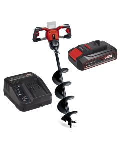 Einhell 18v Cordless Earth Auger Power X-Change + Drill + 2.5AH Charging Kit