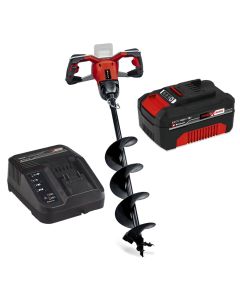 Einhell 18v Cordless Earth Auger Power X-Change + Drill + 4AH Charging Kit 