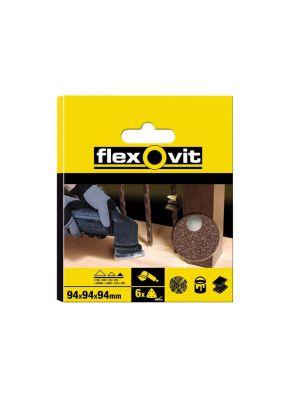Flexovit 78072764915 Delta Hook & Loop Sanding Sheet 94mm Assorted x6 FLV64915