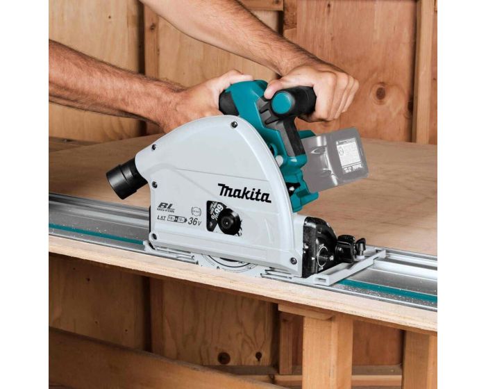Makita DSP600ZJ 36v Twin 18v Brushless Plunge Cut Circular Saw 1x Guide Rail Buyaparcel