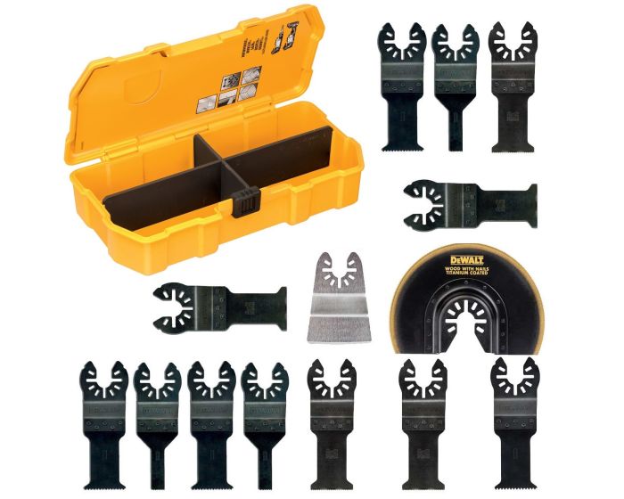 Dewalt 14 Piece Multi Tool Accessory Blade Set Plunge Fast Cut Wood Toughcase Buyaparcel