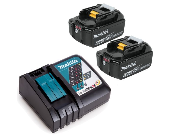 Pack Énergie MAKITA 18 V 6 Ah Li-Ion 2 batteries BL1860B + 1