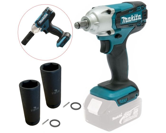 Makita DTW190Z 18v Cordless 1 2 Impact Wrench Scaffolding Tool 2x 21mm Socket Buyaparcel