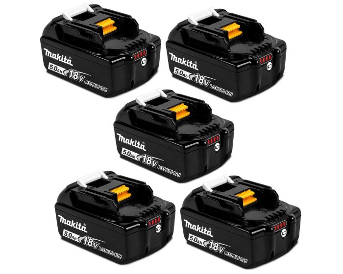 5 X Genuine Makita BL1850 18V 5.0Ah Li-Ion LXT Battery 5AH Star Battery  BL1850B Buyaparcel