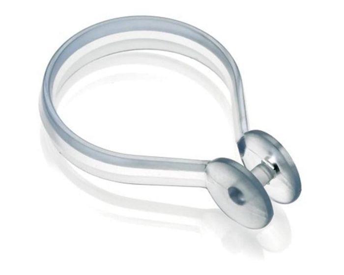 Croydex Clear Button Shower Curtain Rings Hooks Universal Pack of 12