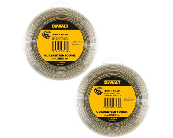2x Dewalt DT20650 QZ Line Trimmer Wire 2mm 15.2m Dewalt DCM561 DCM561P1 DCM561PB Buyaparcel