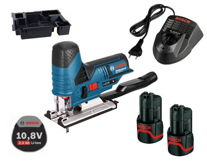 Bosch GST 12V-70 10.8v Lithium Ion Cordless Jigsaw + 2 x 2.0ah Batteries  Charger Buyaparcel