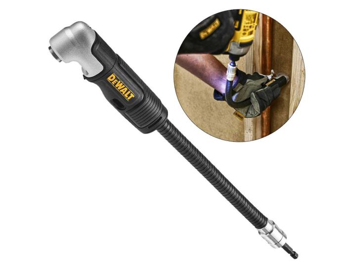 Dewalt DT20502 Impact Driver Right Angle Drill Attachment 1/4 Hex + Flexi  43Nm Buyaparcel