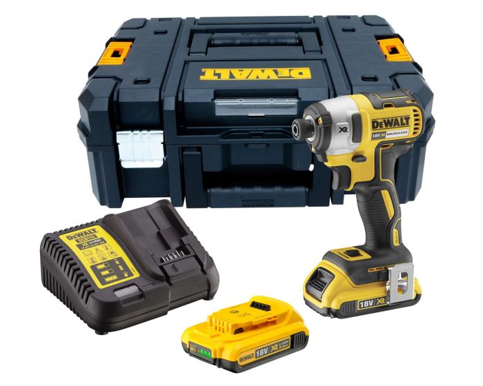 DeWalt 18V XR Brushless Cordless Impact Driver 2 x 2.0Ah