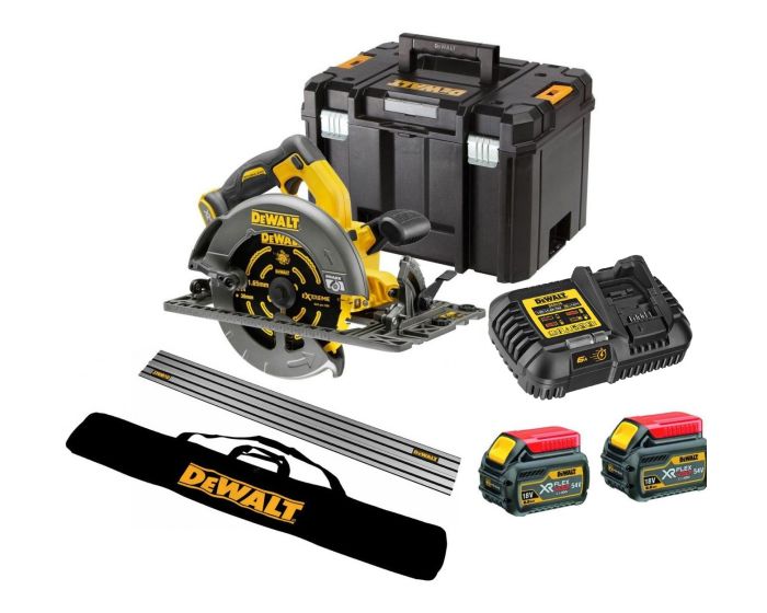 Dewalt DCS576T2 54v XR Flexvolt Circular Saw 190mm Guide Rail