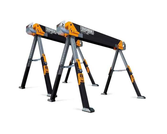 Toughbuilt C700 Sawhorse Pair 2600lb Capacity Saw Horse Trestles