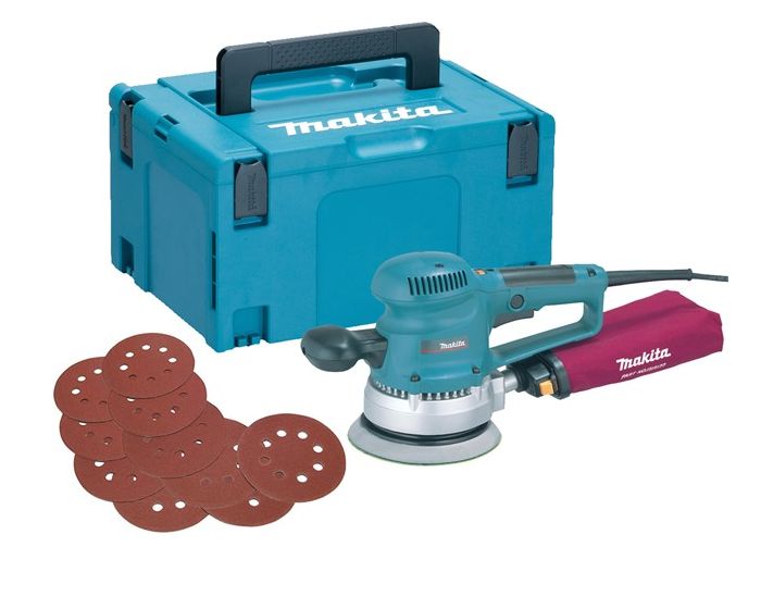 Makita BO6030 110v 6" 150mm Random Orbital Sander Sanding Sheets Makpac  Case Buyaparcel