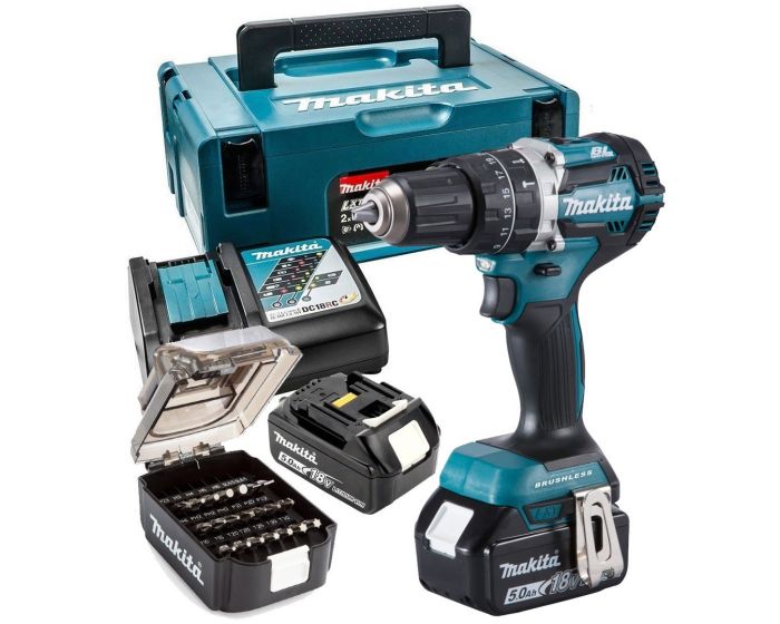 Makita DHP484TJX9 18V LXT Brushless Combi Hammer Drill Anniversary