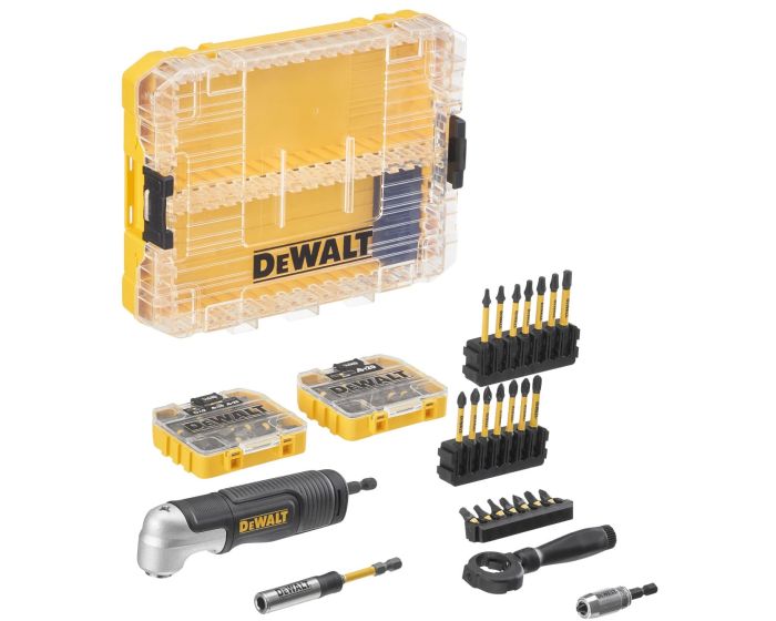 Dewalt 80PC Set - Impact Driver Right Angle Drill Attachment 1/4 Hex +  Flexi Buyaparcel