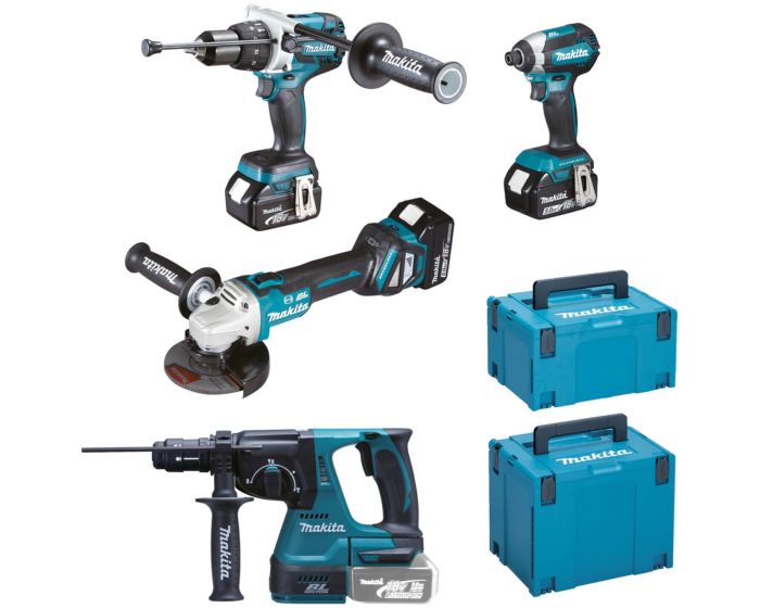 Makita DLX4104TJ1 18v Brushless LXT Kit Cordless DHP481 DHR243