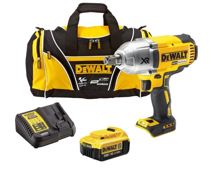 Dewalt DCF899M1 XR 18v High Torque Impact Wrench 1 2 1x 4.0ah Batt Charger Bag Buyaparcel