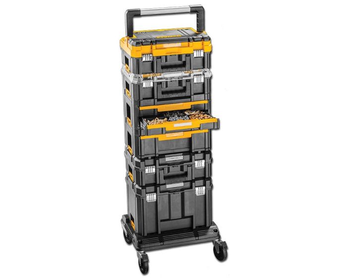 Dewalt Ultimate TStak Tower Trolley Carrier Set Tstak Boxes   Organisers Buyaparcel