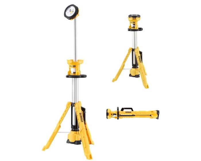 DEWALT 3000-Lumen LED Yellow Battery-operated Stand Work Light in the Work  Lights department at