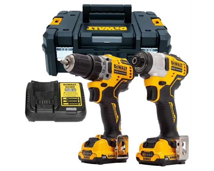 Dewalt DCK2110L2 XR 12v Brushless Sub Compact Twin Pack 2 x 3.0Ah Li ion Tstak Buyaparcel