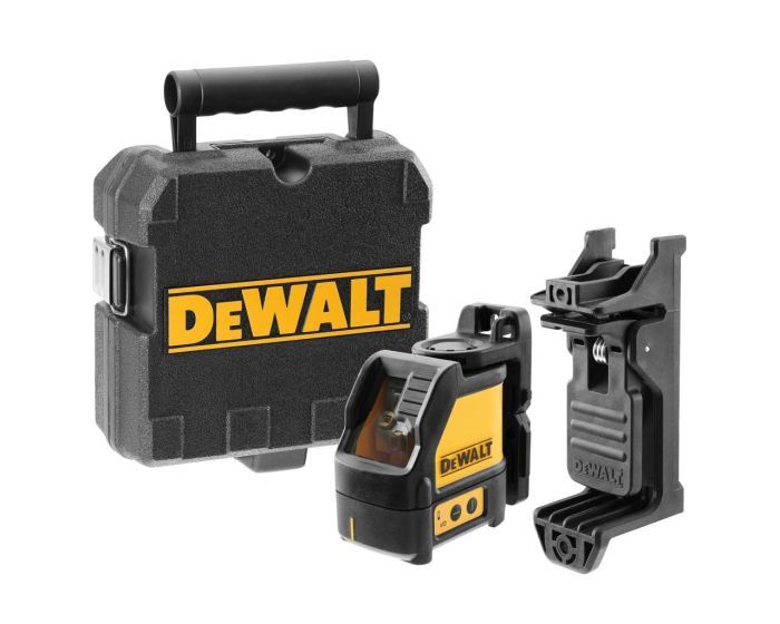Dewalt DW088CG Green Cross Line Laser Level Self Levelling Bracket Tripod Bag