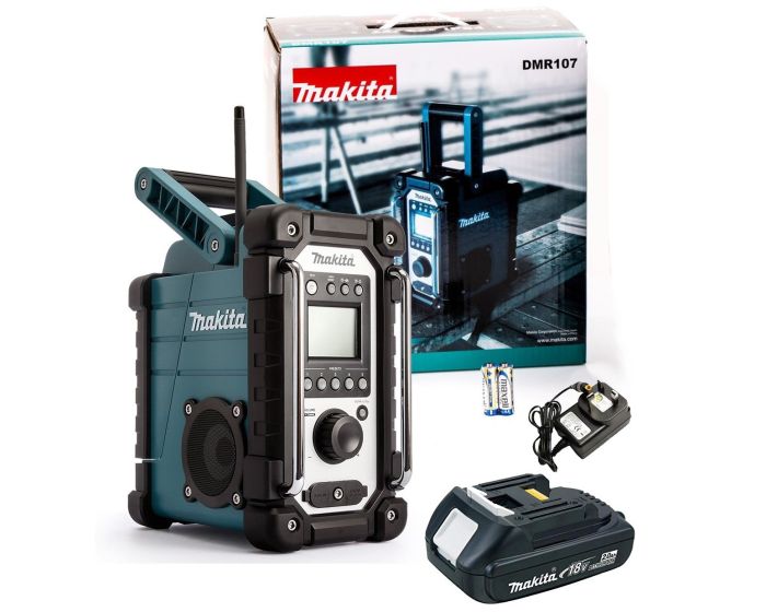 Makita DMR107 Blue Job Site Radio CXT 10.8v LXT 18v 240v AM FM