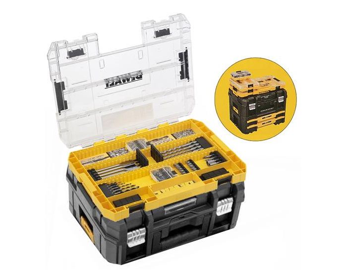 Set of 100 pieces TSTAK for drilling and screwdriving DeWALT
