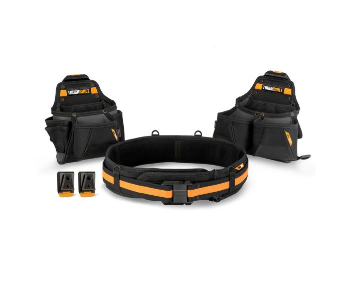 Toughbuilt ClipTech Tool Belt Tradesman Pouch Toolbelt Set  TB-CT-111-3-CES Buyaparcel