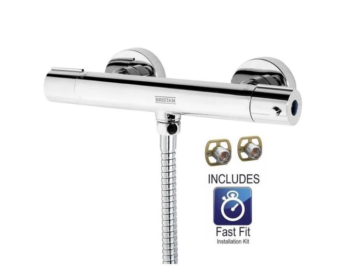 Bristan Zing Thermostatic Bar Mixer Shower Valve Only Cool Touch + Fast