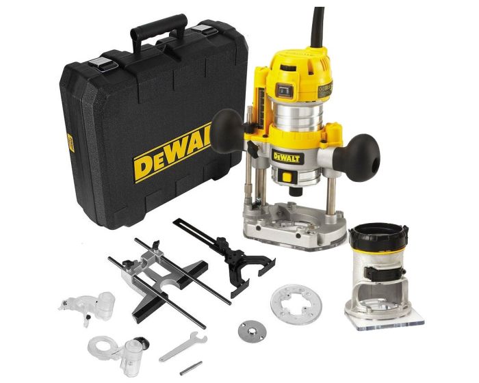 Dewalt D26204K 110v 1 4 Corded Plunge Fixed Base 2 in 1 Router Combination Buyaparcel