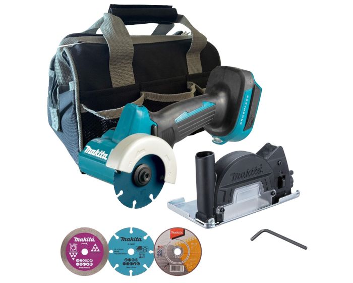 Makita DMC300Z 18V LXT Brushless 76mm Compact Cut Off Tile Saw 3 Blades Bag Buyaparcel