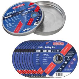 Faithfull 115mm Depressed Centre Grinding Disc | 115x6x22mm Metal Grinding Wheel For Angle Grinders - View #2
