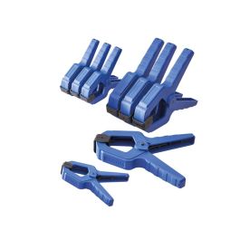 Faithfull Spring Clamps Pack Of 4 - 75mm (3in) Capacity, Multi-Color Plastic Clamps For DIY & Craft
