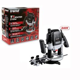 Trend T7EK 1/2in Variable Speed Router Plunge Cut Soft Start 2100W 240V ...