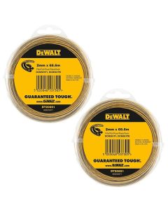2x Dewalt DT20651-QZ Line Trimmer Wire 2mm 68.6m Dewalt DCM561 DCM561P1 DCM561PB