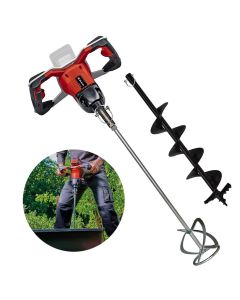 Einhell 18v Cordless Paddle Mortar Mixer + Earth Auger GP-EA 18/150 Li BL-Solo 