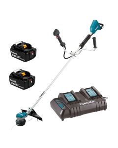 Makita DUR368ACT2-KIT Twin LXT 18v 36v Li-Ion Brushless Brush Cutter 2x 5.0ah
