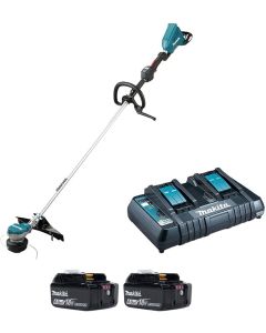 Makita DUR368LPG2 Twin LXT 18v 36v Li-Ion Brushless Brush Cutter 2 x 6.0ah