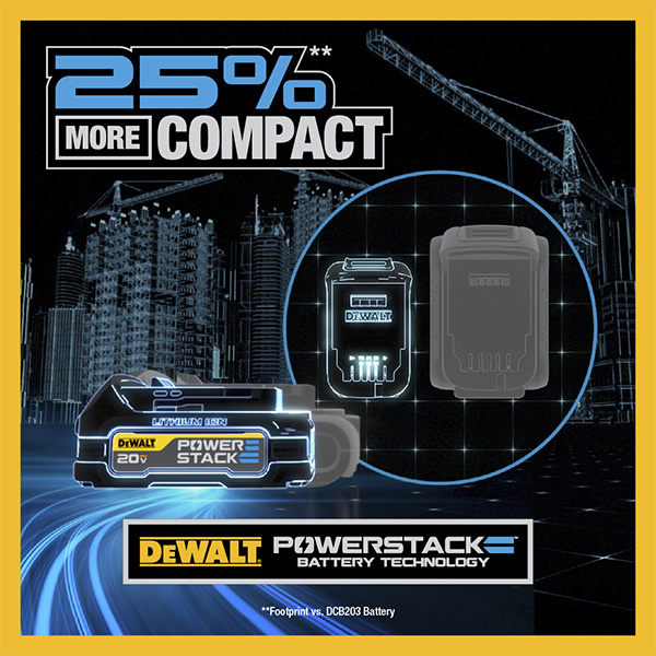 Dewalt Powerstack 25% More Compact