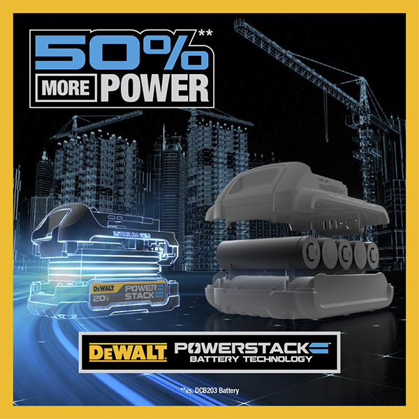 Dewalt Powerstack 50% More Power