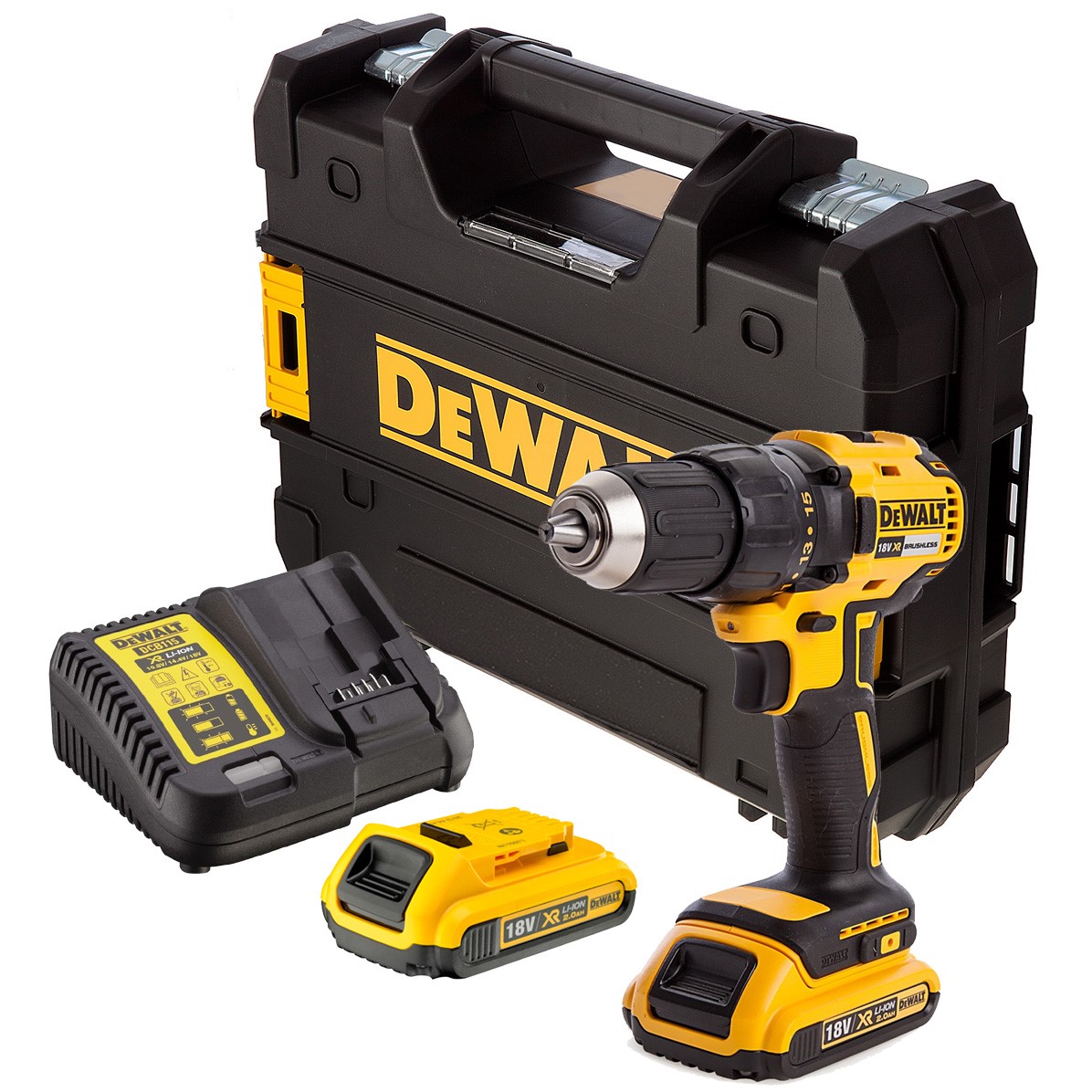 Dewalt DCD777D2 18v Brushless Drill Driver Compact 2 Speed Drill - 2 x  2.0ah Buyaparcel
