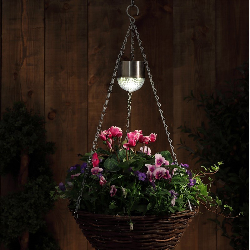 NOMA 2 x Noma Solar Hanging Basket Lights Flower Planter Garden Spot Light 6619001 