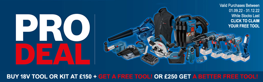 Bosch Pro Deal £150 Claim Free Tool